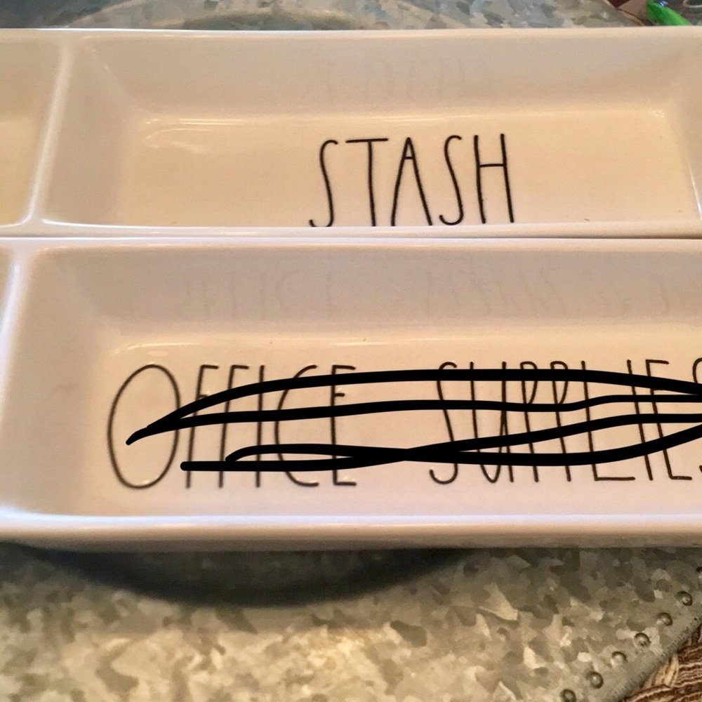 Rae Dunn stash organizer